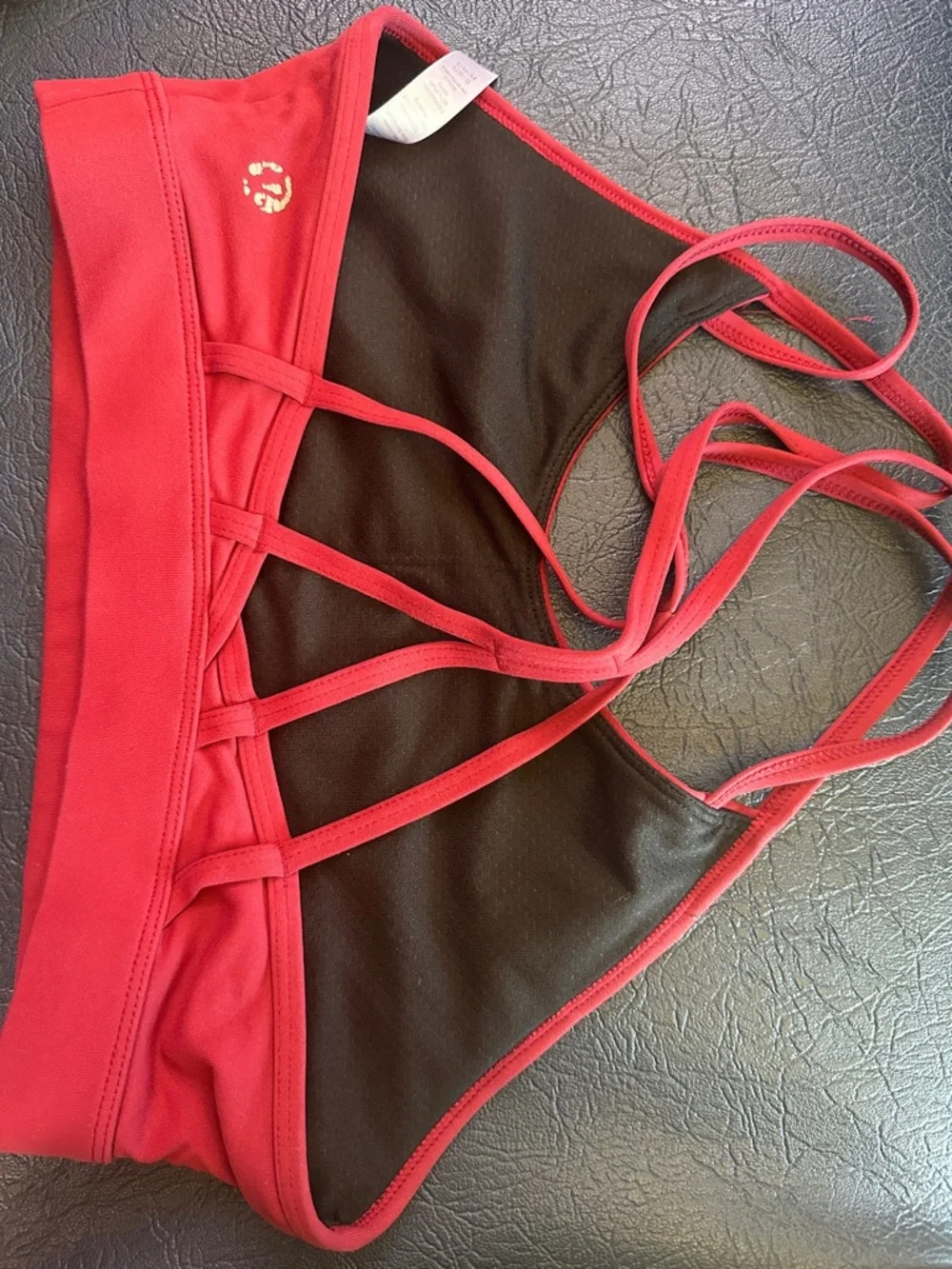 lululemon athletica Red Strappy Sports Bra